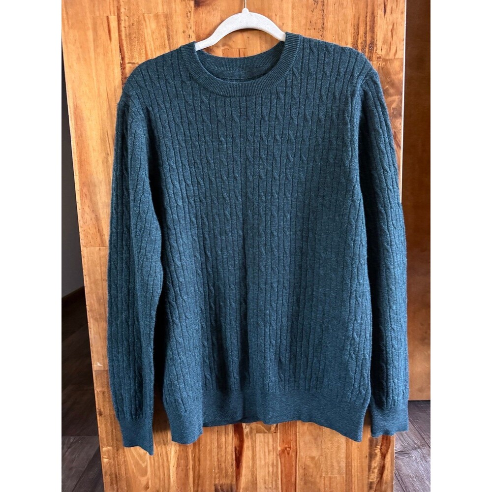 Jason Wu Extra Fine Merino Wool Sweater Sz. Large Dark Green